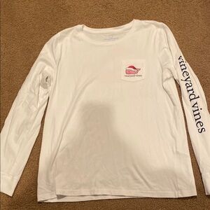 Vineyard Vines White Merry Christmas Long Sleeve Shirt